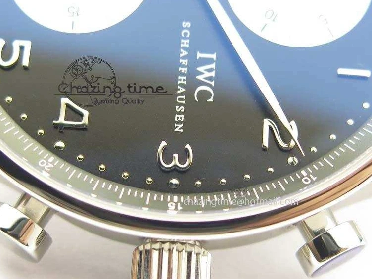 MIROTIME 0217 Modern Portuguese IW371404 ZF V3 1:1 Best Edition SS Black Dial On Black Leather Strap A 7267